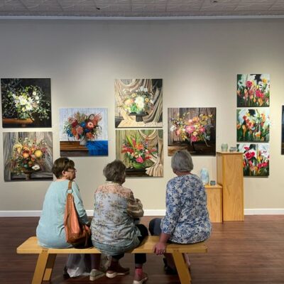 Great River Arts gallery with people view art