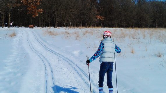 Cross Country Skiing in Crane Meadows National Wildlife Refuge.