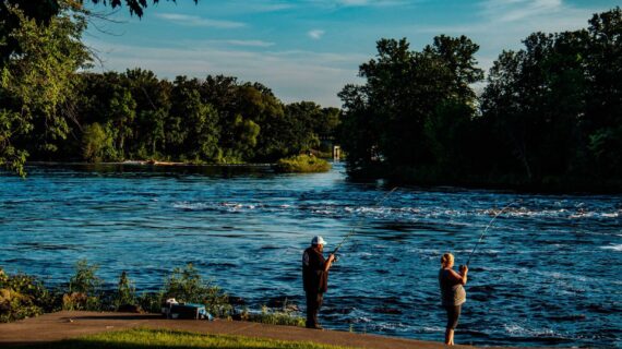 Fishing at Maple Island Park