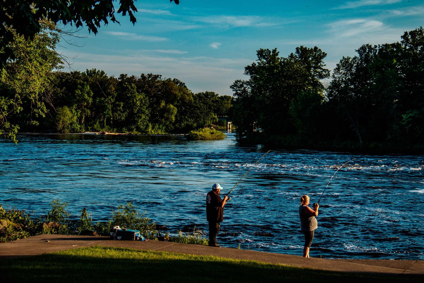 Fishing at Maple Island Park