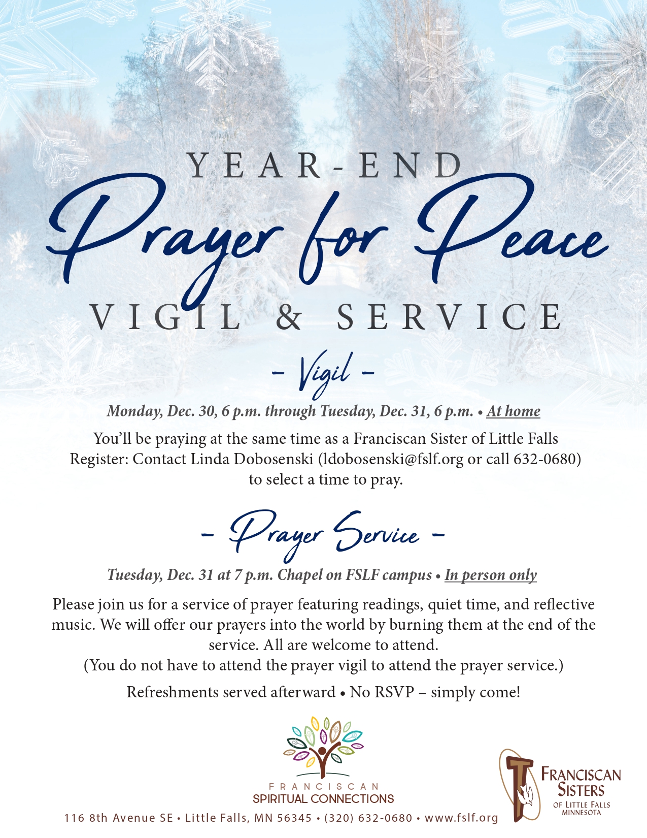 Year-end Prayer for Peace Vigil and Service